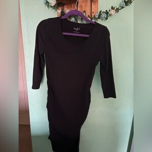 Isabel Maternity fitted black dress